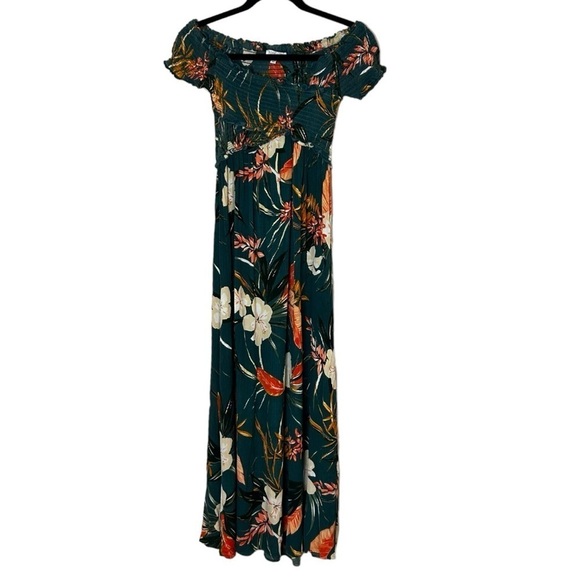 Patrons of Peace Smocked Off The Shoulder Floral Maxi Dress - Picture 2 of 11